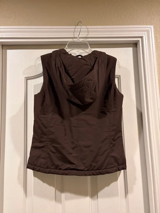 Ralph Lauren Brown Hooded Toggle Vest size Small exc. cond - Picture 5 of 6